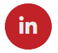 Red circle with the LinkedIn logo in it 