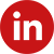 Red circle around the white LinkedIn icon