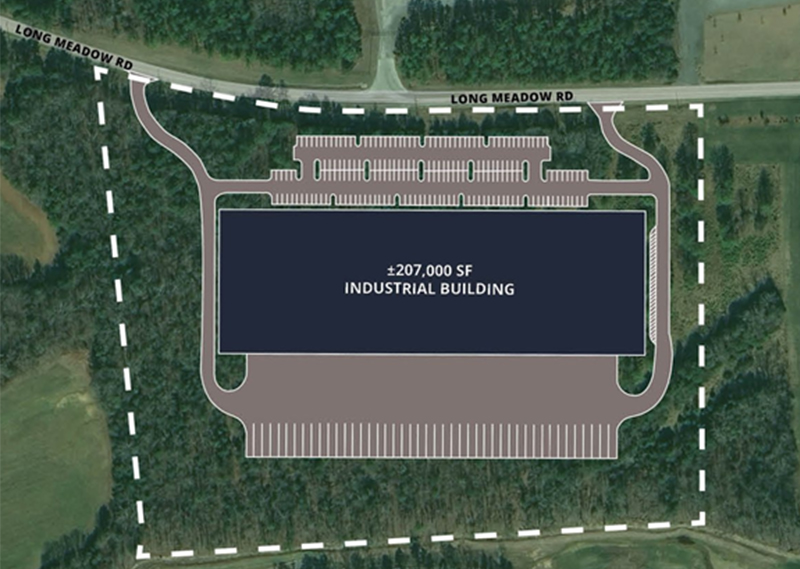 Rock_Hill-207K_SF_Industrial_Building-800x569 Aerial view of an industrial building rendering